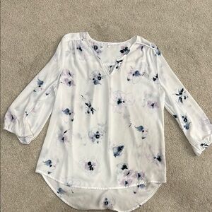 Violet & Claire Sheer Blouse Elegant Floral Design